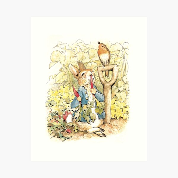 Peter Rabbit in the Garden - Beatrix Potter Art Print