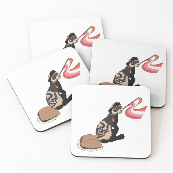 Item preview, LGBT+ Marbled Polecat - Lesbian - Binder designed and sold by DovahCourts.