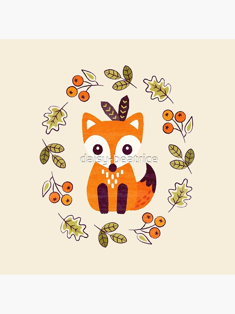 Little Fox with Autumn Berries by daisy-beatrice