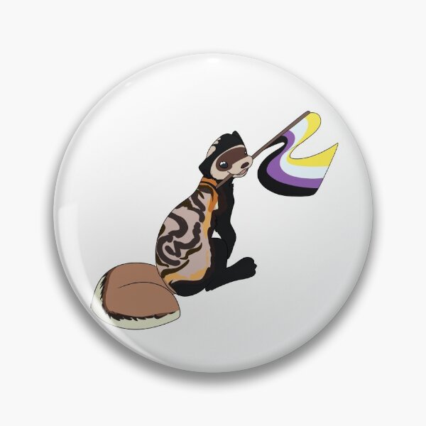 Item preview, LGBT+ Marbled Polecat - Nonbinary designed and sold by DovahCourts.