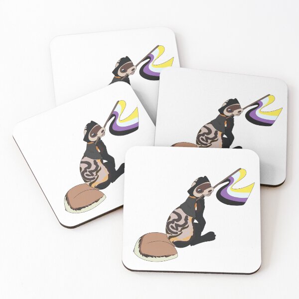 Item preview, LGBT+ Marbled Polecat - Nonbinary - Binder designed and sold by DovahCourts.