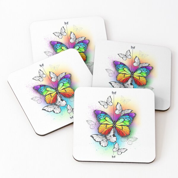 Item preview, Composition with Rainbow Butterfly designed and sold by Blackmoon9.