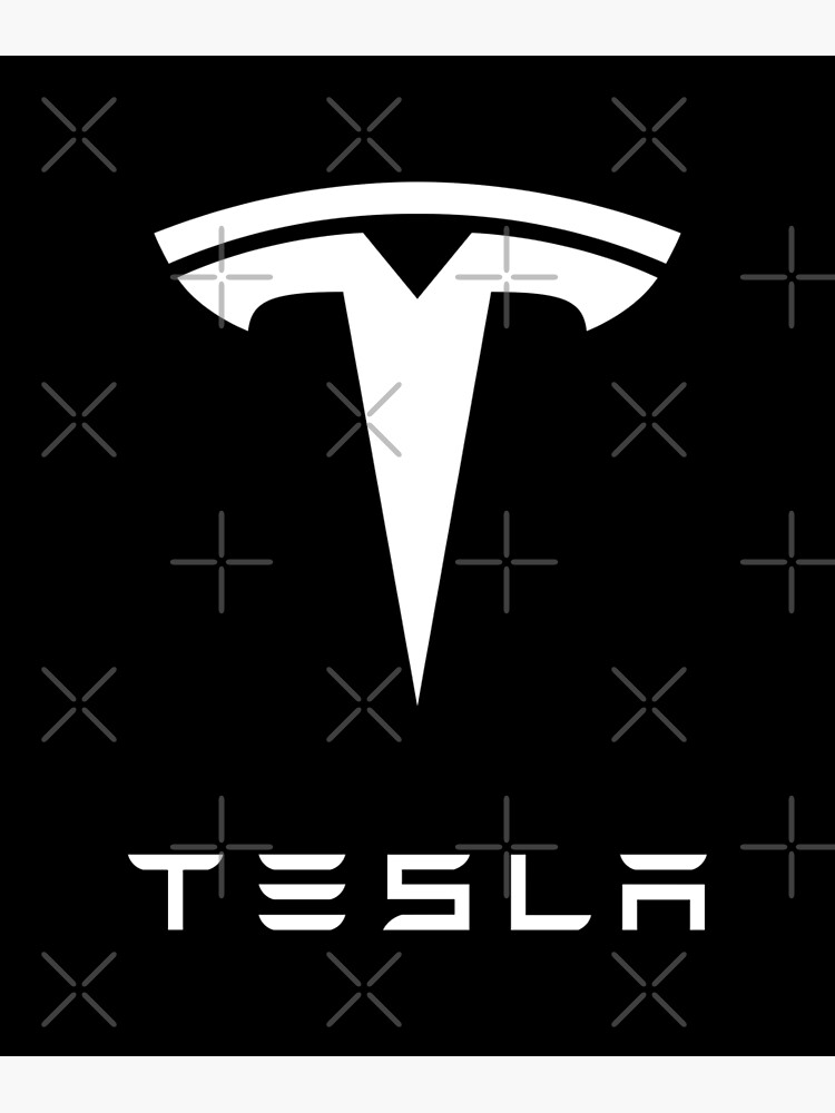 "Tesla Logo Weiß" Poster von ericascarletta | Redbubble