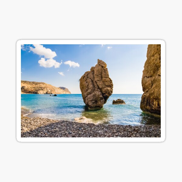 Petra Tou Romiou in Cyprus - Sunny Beautiful Day Sticker