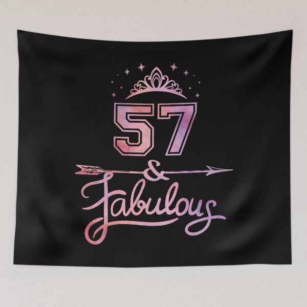 Item preview, Women 57 Years Old And Fabulous Happy 57th Birthday graphic designed and sold by Grabitees.