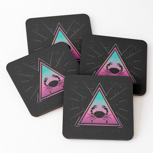 Item preview, Colorful King Crab Geometrical Triangle Retro Style design designed and sold by Grabitees.