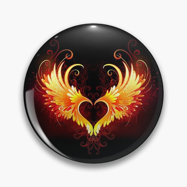 Item preview, Angel Fire Heart with Wings designed and sold by Blackmoon9.