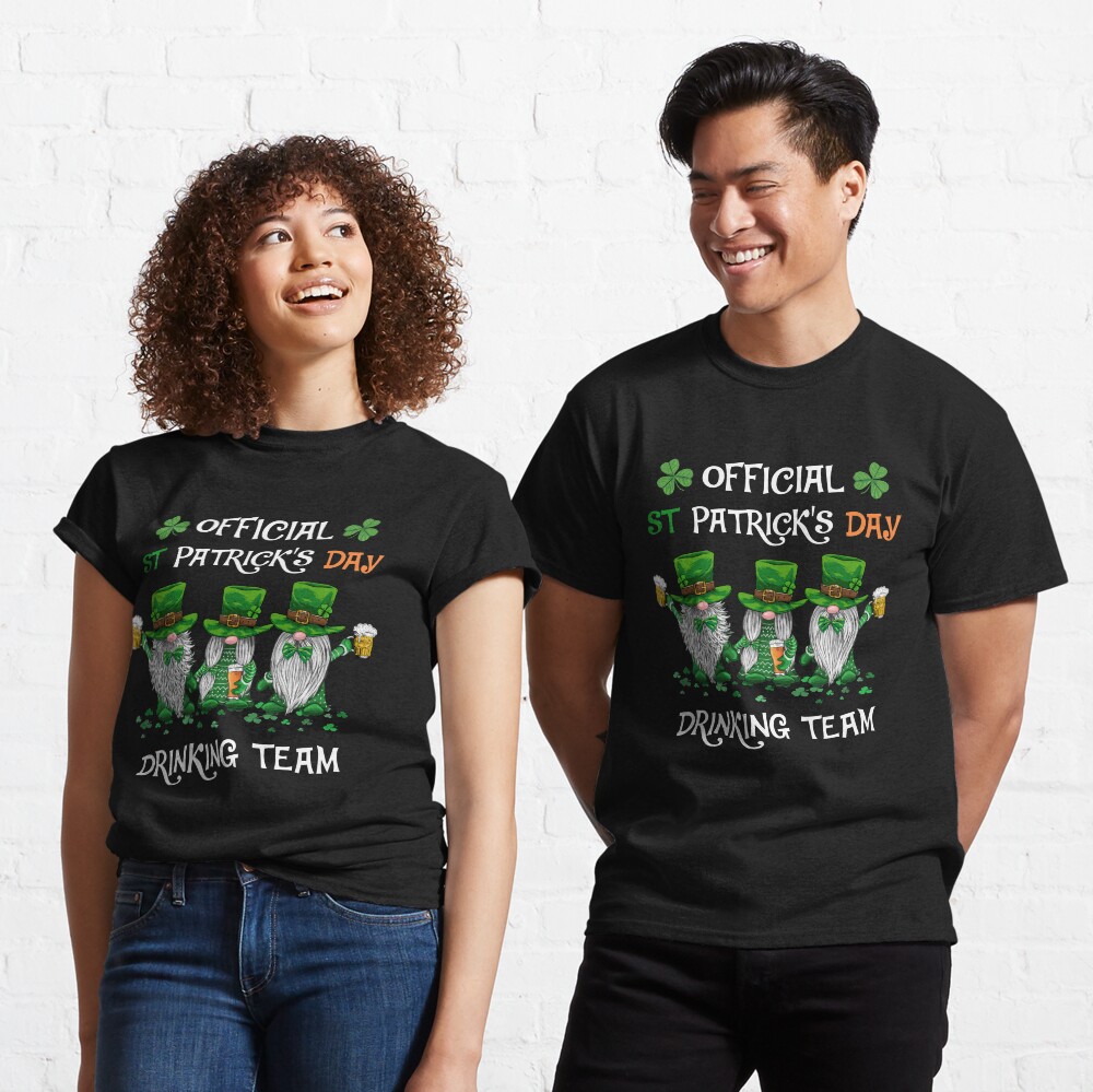Discover Lucky Irish Gnomes Drink Beer Team Shirt, Funny St Patrick's Day Shirt, Lucky Shirt