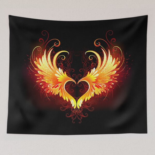 Item preview, Angel Fire Heart with Wings designed and sold by Blackmoon9.