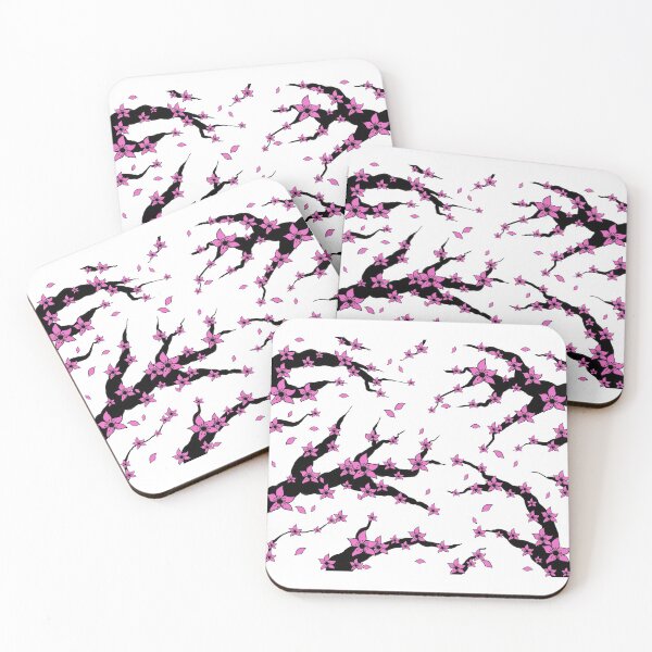 Item preview, Cherry Blossom With Leaves White Background designed and sold by FloWynn.