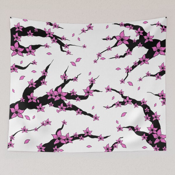 Item preview, Cherry Blossom With Leaves White Background designed and sold by FloWynn.