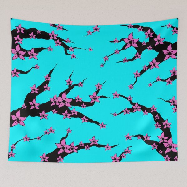 Item preview, Cherry Blossom Sky Blue Background designed and sold by FloWynn.