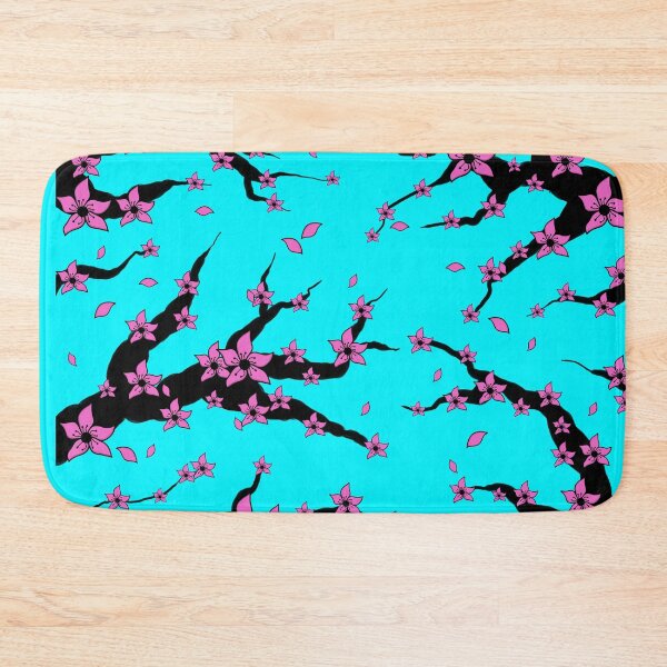 Item preview, Cherry Blossom With Leaves Sky Blue Background designed and sold by FloWynn.