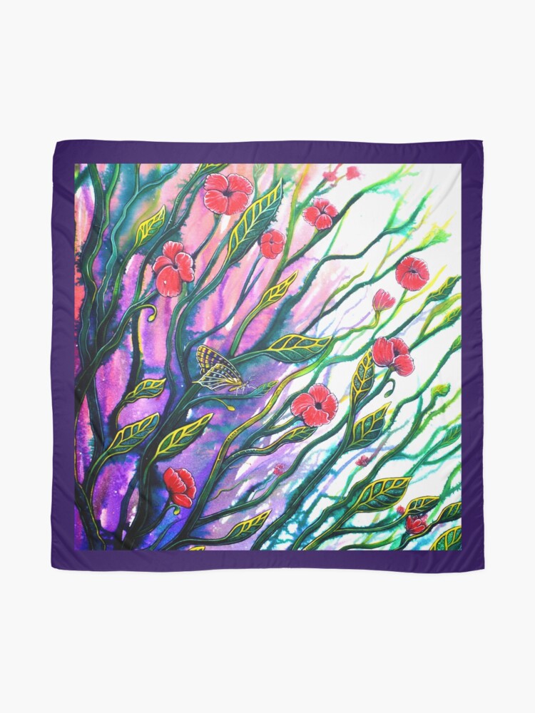 Alternate view of Morning Breeze - Flowers Scarf