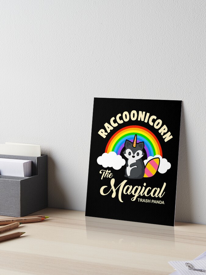 Raccoonicorn Raccoon Racoon Unicorn Trash Panda Canvas Print