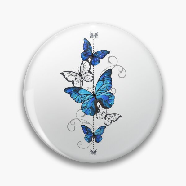 Item preview, Blue Morpho and White Butterflies designed and sold by Blackmoon9.