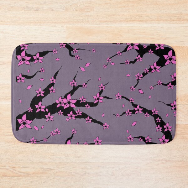 Item preview, Cherry Blossom With Leaves Grey / Purple Background designed and sold by FloWynn.