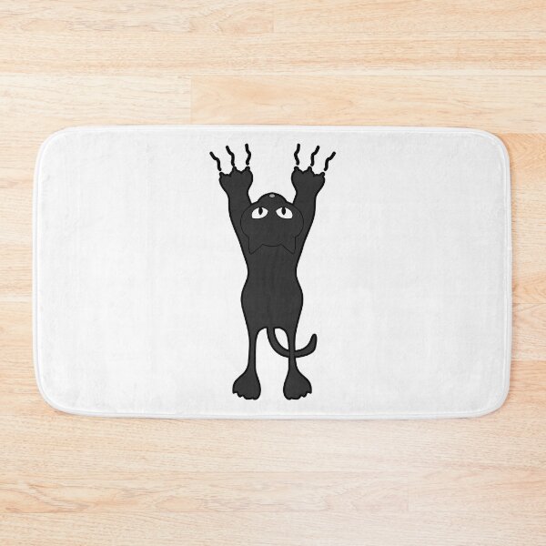 Item preview, Black cat hanging cute kitty kitten gift designed and sold by redshirtz.