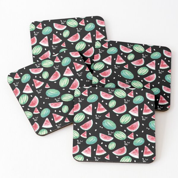 Item preview, Watermelon fun (Black) designed and sold by Aquarela1.