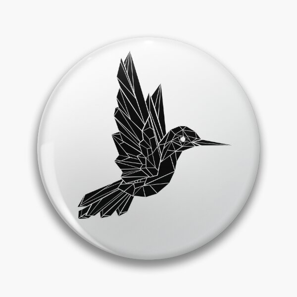 Item preview, Black Polygonal Hummingbird designed and sold by Blackmoon9.