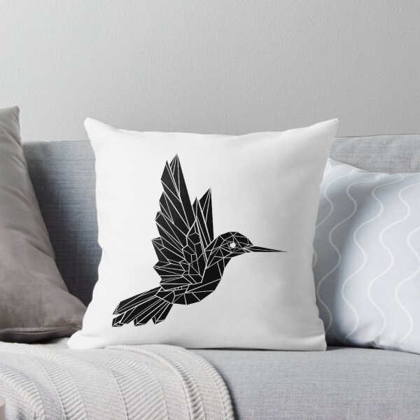 Item preview, Black Polygonal Hummingbird designed and sold by Blackmoon9.