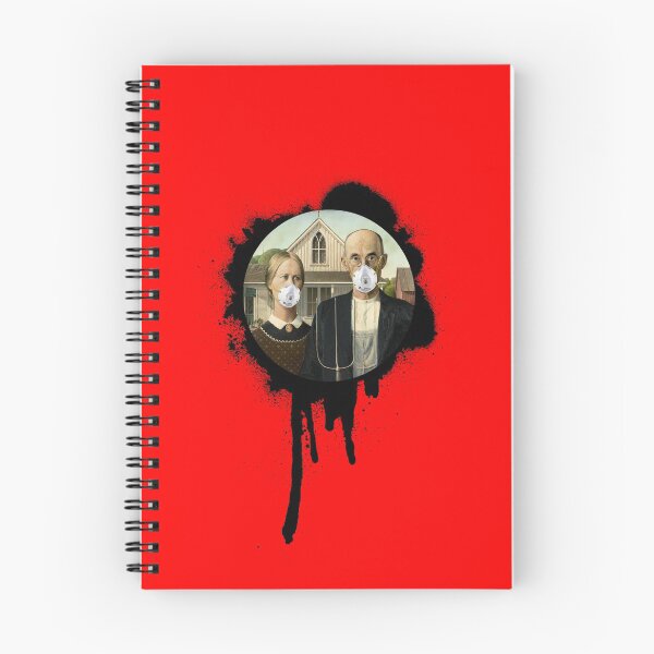 Item preview, American Gothic Wearing Corona N95 Masks designed and sold by javamartini.