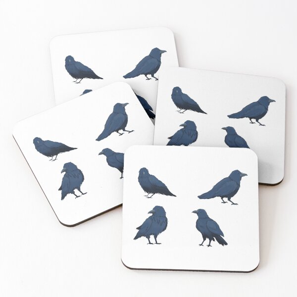 Item preview, crow sticker sheet designed and sold by Maryam Hedayat.