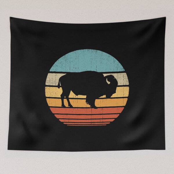 Item preview, Bison Retro Sunset Vintage 60s 70s Shirt for Men Women Boys Girls Kids Animal Lovers Gift designed and sold by LiqueGifts.