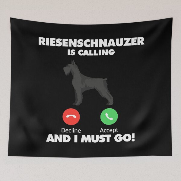 Artikelvorschau, Hund Riesenschnauzer ruft und ich muss gehen entworfen und verkauft von HelloFromAja.