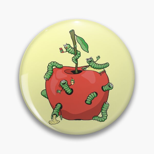 Item preview, Funny worms in the apple  designed and sold by lents.