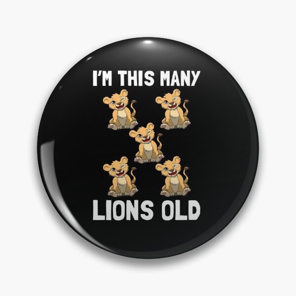 Item preview, I'm This Many Lions Old 5 Yr Five Puppy Lion designed and sold by BornDesign.