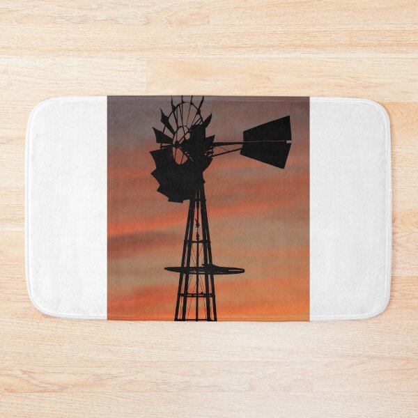 Item preview, Kansas colorful Sunset with a Windmill silhouette designed and sold by ROBERTDBROZEK.