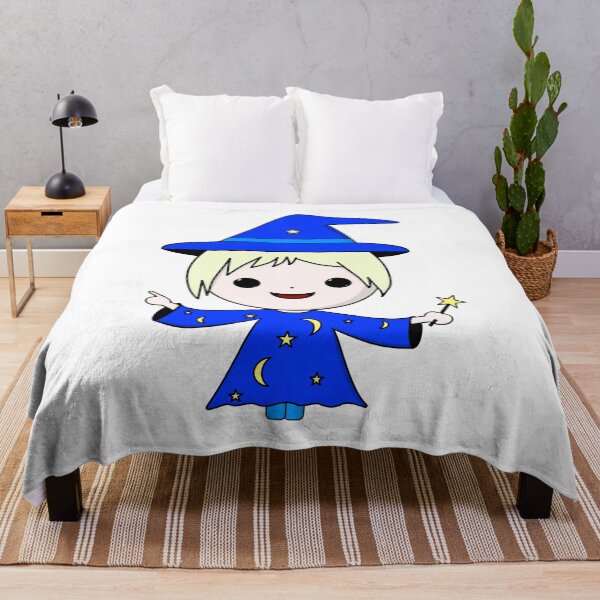 Item preview, Cute Kawaii wizard with a magic wand designed and sold by NerdySherds.