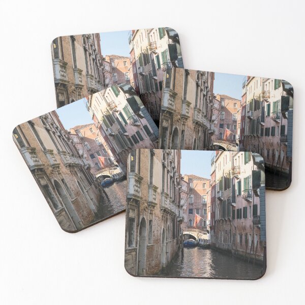 Item preview, Classic Venetian - Republic of Venice Flag of Saint Mark over a Bridge in a Side Canal designed and sold by Georgia Mizuleva.
