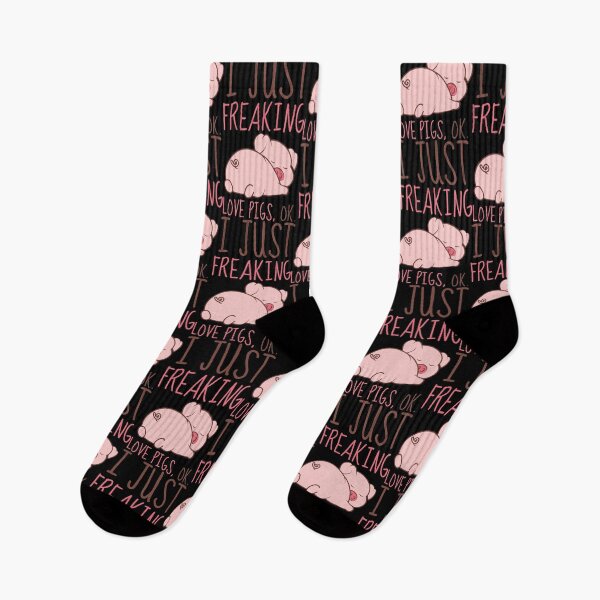 Item preview, I Just Freaking Love Pigs | Pink Piglet Oink designed and sold by anziehend.