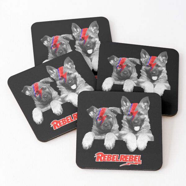 Item preview, Bowie German Alsatian - Pop Music Animal Rebel designed and sold by el-em-cee.