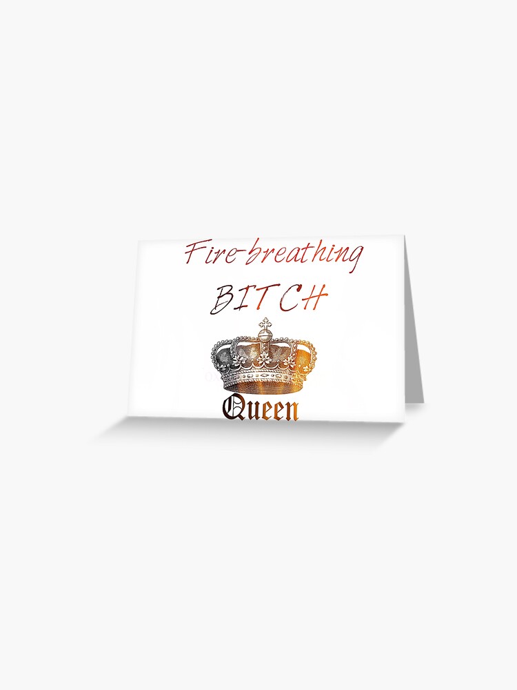 Carte De Vœux Reine Des Putes De Feu Queen Of Shadows Citation Par Cizzle Redbubble