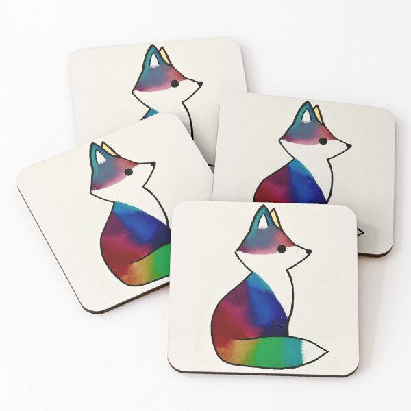 Item preview, Rainbow galaxy fox designed and sold by Kat4004.