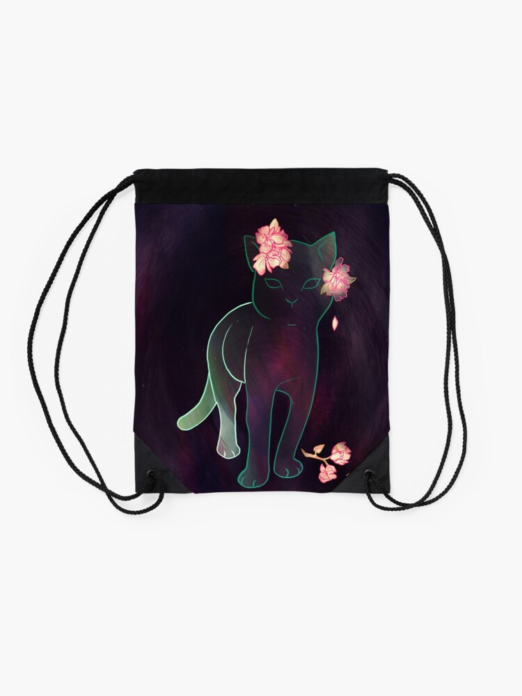 Alternate view of Ghost kitten Drawstring Bag