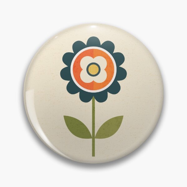 Item preview, Retro Daisy - Orange and Cream designed and sold by Daisy Beatrice.