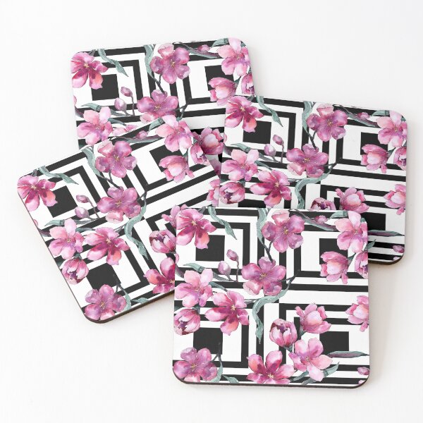 Item preview, Pink watercolor flowers designed and sold by stylebytara.