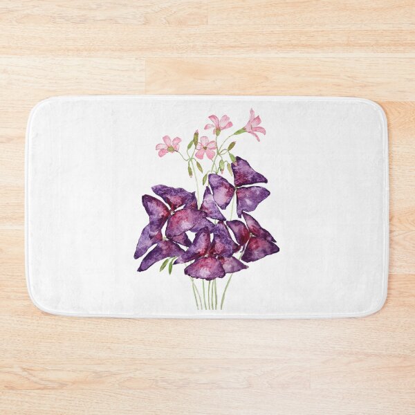 Item preview, hand painted purple oxalis watercolor  designed and sold by ColorandColor.