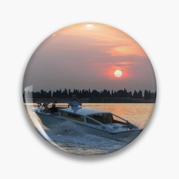 Item preview, Venetian Water Taxi - Speedboating on the Venice Lagoon at Sunset designed and sold by Georgia Mizuleva.