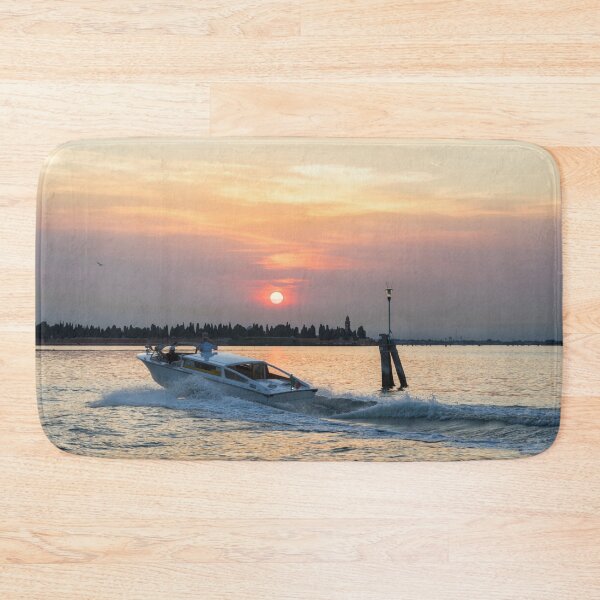 Item preview, Venetian Water Taxi - Speedboating on the Venice Lagoon at Sunset designed and sold by Georgia Mizuleva.
