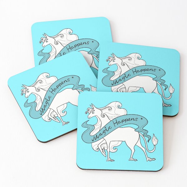 Item preview, The Last Unicorn with MAGIC HAPPENS Banner designed and sold by jasmineberry.