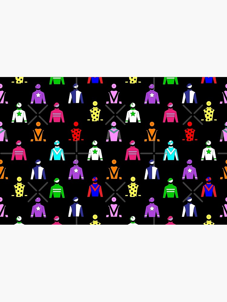 Aperçu 2 sur 2. Housse d'ordinateur avec l'œuvre Horse Racing Jockey Silks créée et vendue par CreativeTwins.