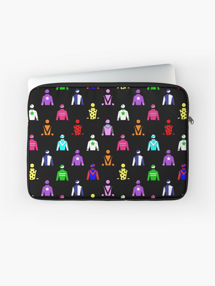 Aperçu 1 sur 2. Housse d'ordinateur avec l'œuvre Horse Racing Jockey Silks créée et vendue par CreativeTwins.