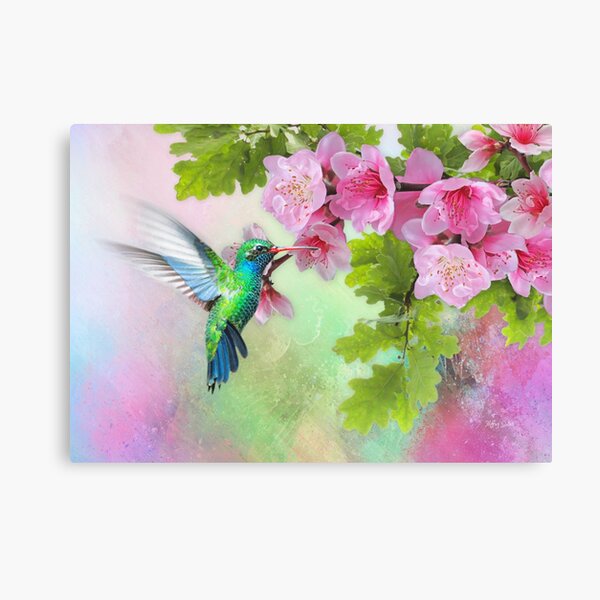 Hummingbird & Cherry Blossom (Please Read Description) Canvas Print