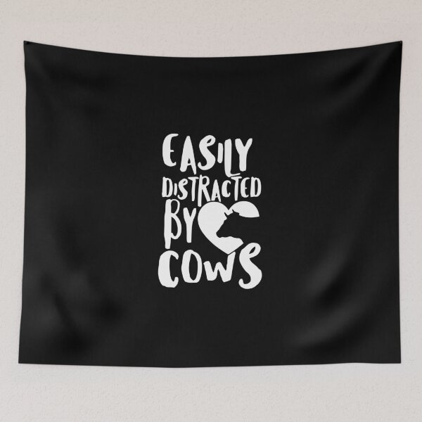 Item preview, Funny Cow Saying, Distracted By Cows, Cow Lover Gift design designed and sold by DNH Threads.
