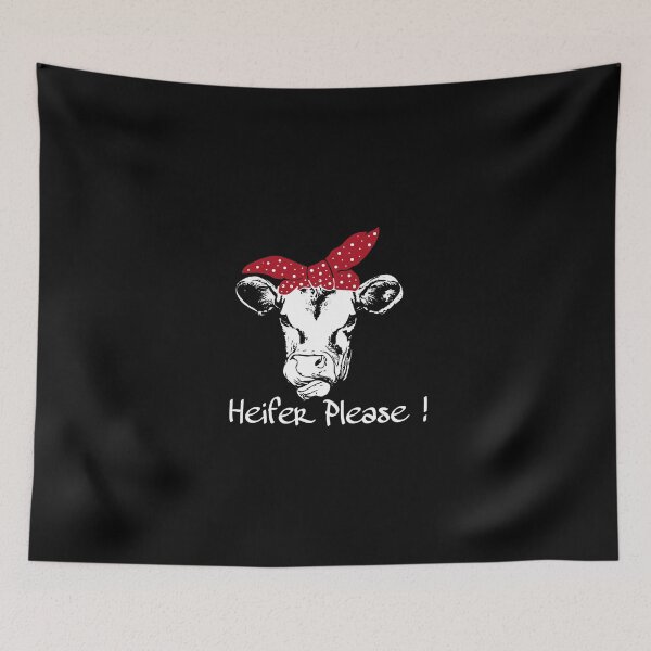 Item preview, Funny Cow Heifer Gift, Cow With Bow Saying Heifer Please product designed and sold by DNH Threads.